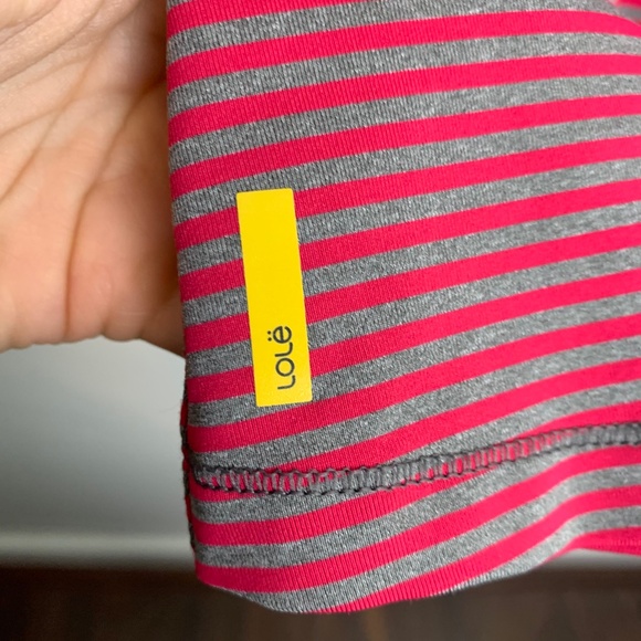 Lole Melon & Gray Striped Racerback Tank Top - Picture 4 of 7